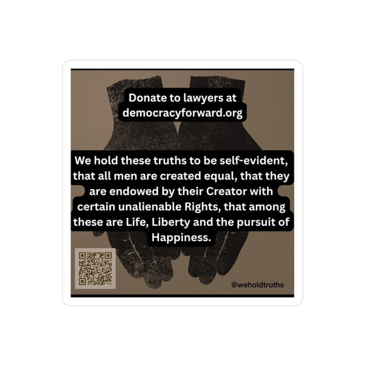 Decal Stickers - Defend Democracy and Spread Awareness of Core American Values