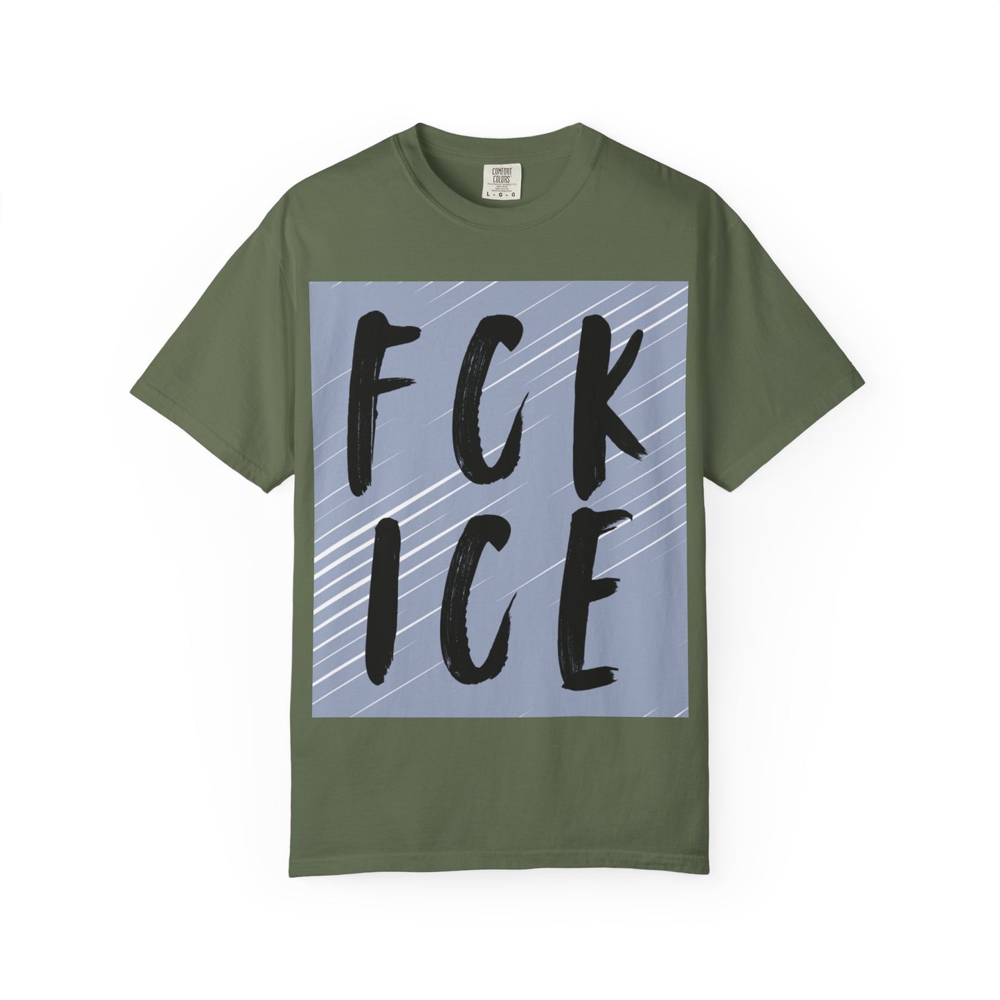 FCK ICE Unisex Garment-Dyed T-shirt, Casual Graphic Tee, Streetwear, Unique Gift, Everyday Wear, Cool Summer Style