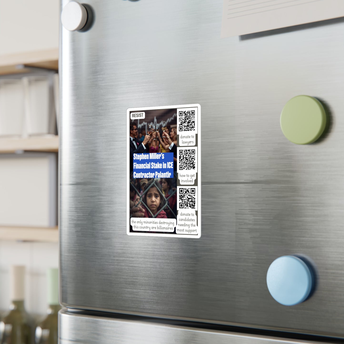 Vinyl Decal Sticker - Protect Immigrant Communities and Stop ICE Funding