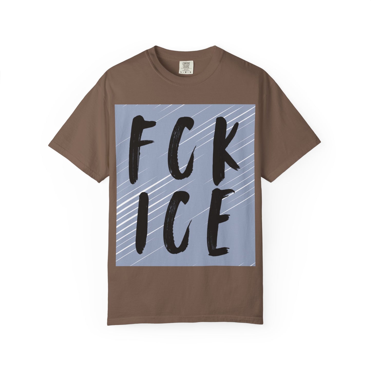 FCK ICE Unisex Garment-Dyed T-shirt, Casual Graphic Tee, Streetwear, Unique Gift, Everyday Wear, Cool Summer Style