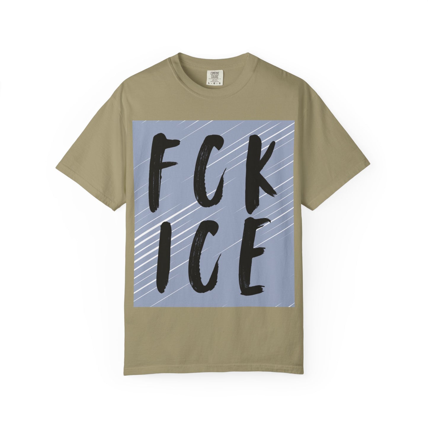 FCK ICE Unisex Garment-Dyed T-shirt, Casual Graphic Tee, Streetwear, Unique Gift, Everyday Wear, Cool Summer Style