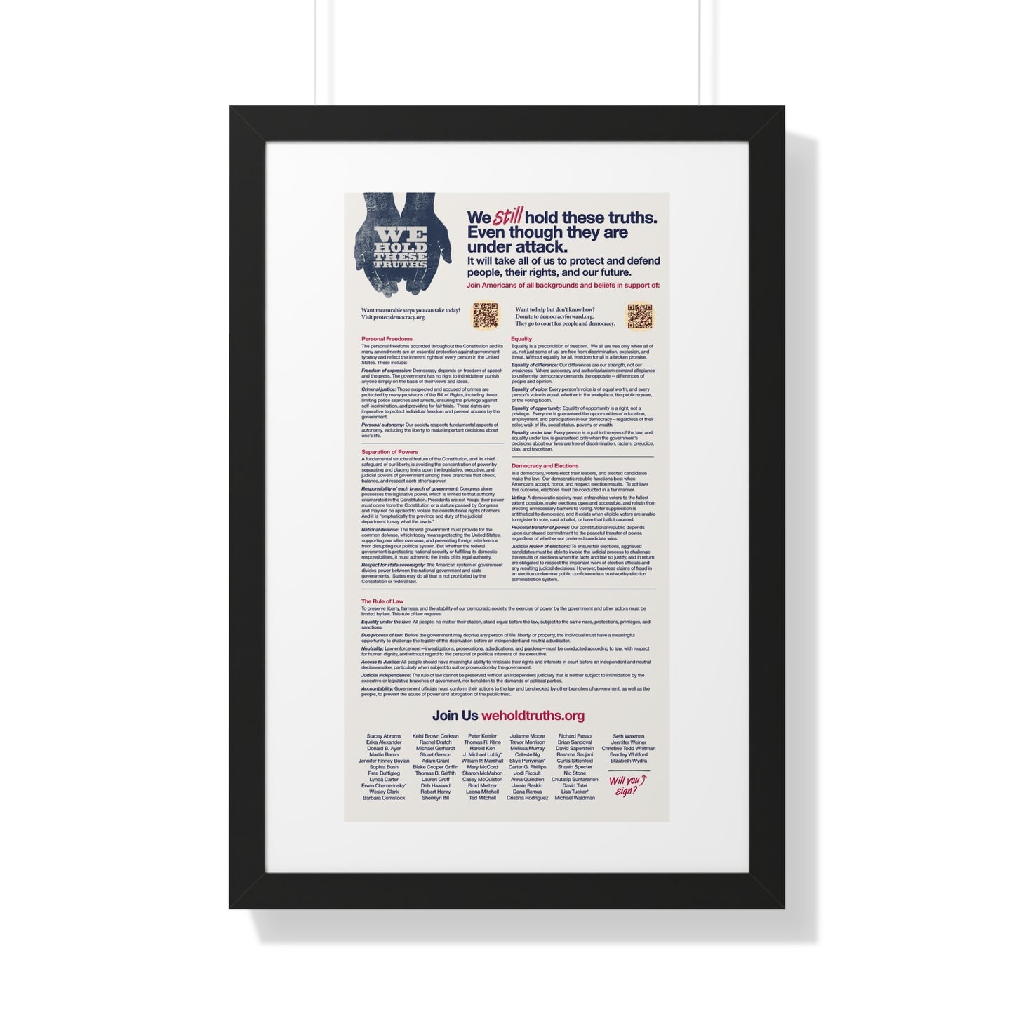 Vertical Poster - Democratic Values Advocacy