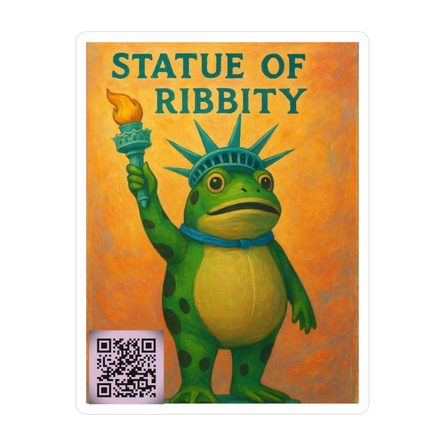 Vinyl Decal Sticker - Pro-Democracy Iconic Frog pointing out ridiculous American politics