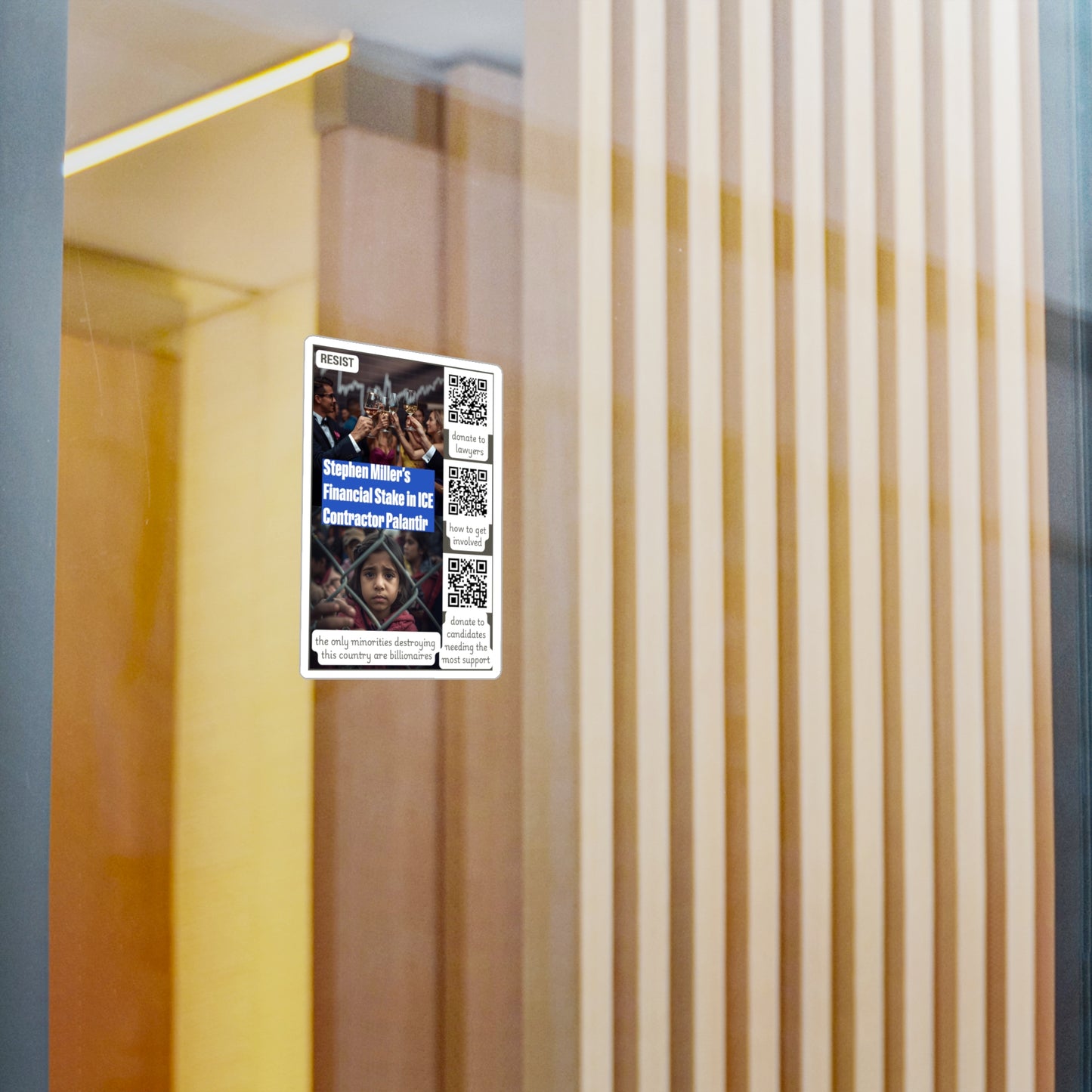 Vinyl Decal Sticker - Protect Immigrant Communities and Stop ICE Funding