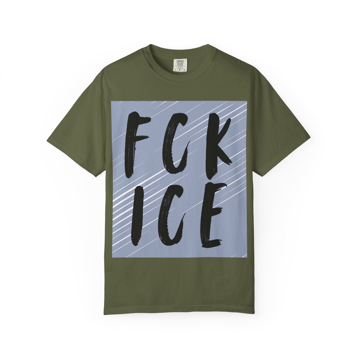 FCK ICE Unisex Garment-Dyed T-shirt, Casual Graphic Tee, Streetwear, Unique Gift, Everyday Wear, Cool Summer Style
