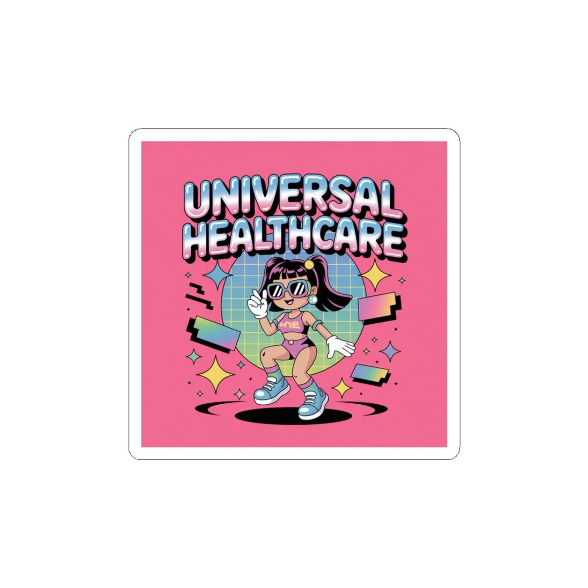 Universal Healthcare is a Human Right Sticker — Advocacy Kiss-Cut Sticker Pack