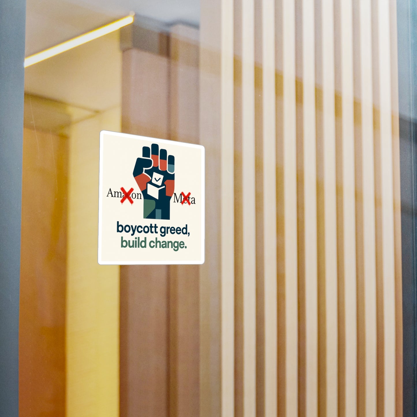 Vinyl Decal - Buy Local, Boycott Corporate Greed