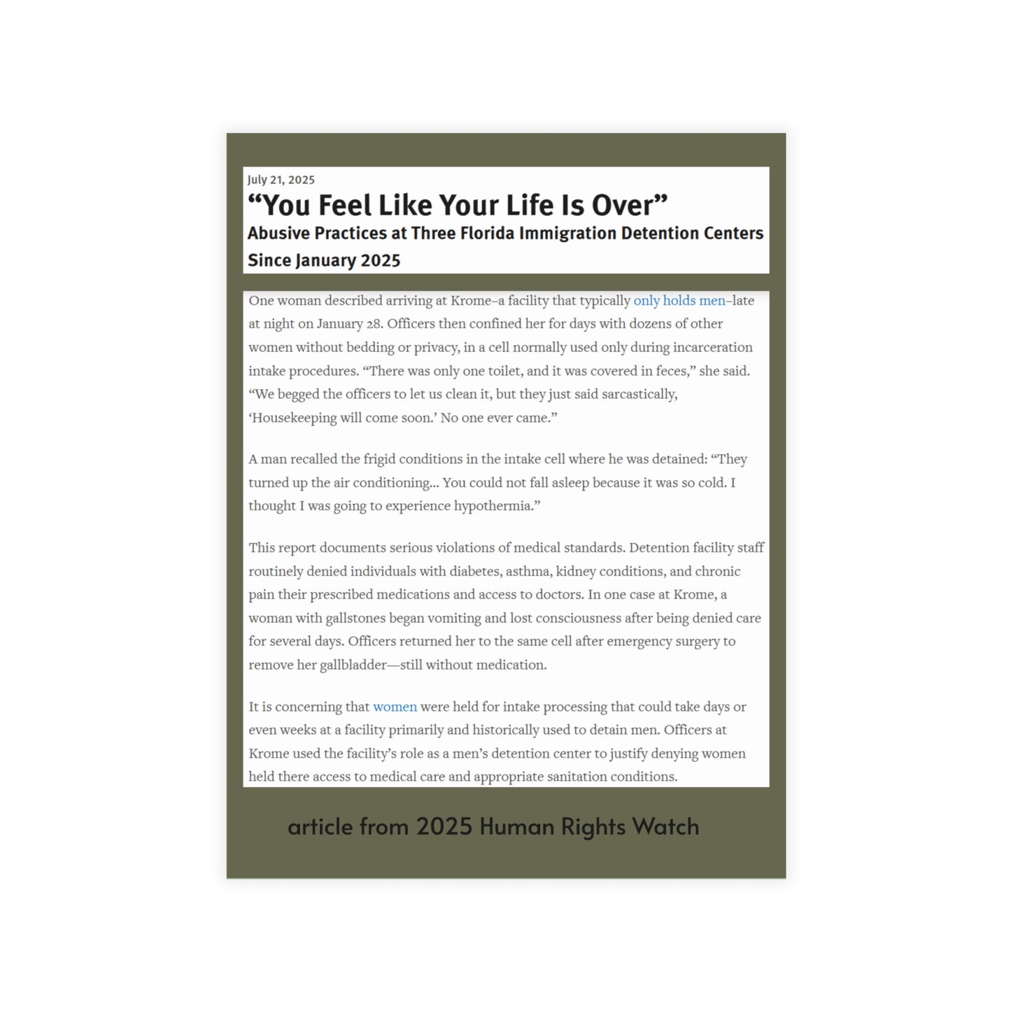 Activist Postcard Bundles - Inhumane Treatment of Immigrants Awareness