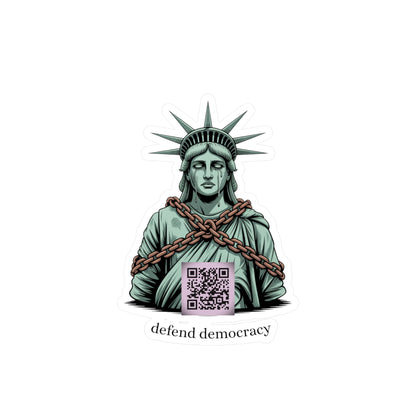 Defend Democracy Statue of Liberty Vinyl Decal