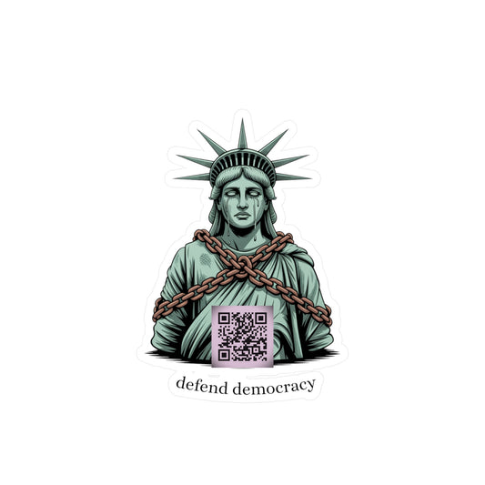 Defend Democracy Statue of Liberty Vinyl Decal