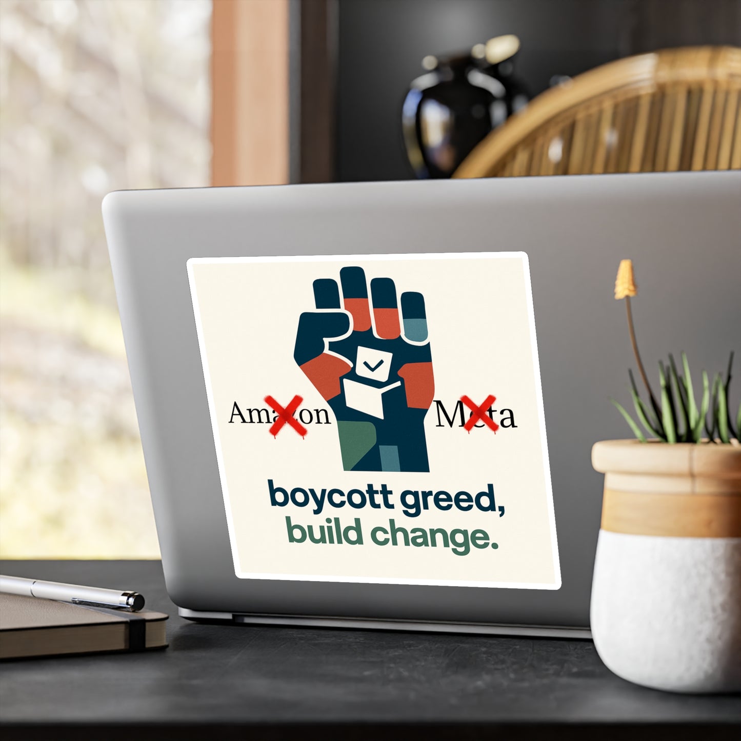 Vinyl Decal - Buy Local, Boycott Corporate Greed
