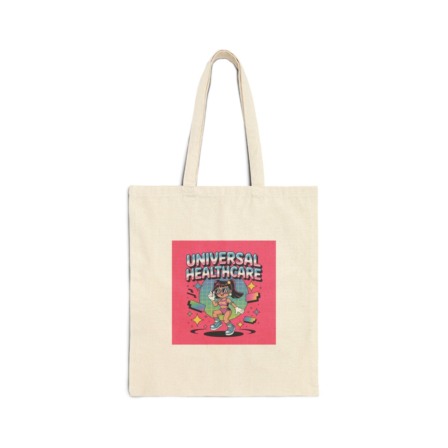 Universal Healthcare Illustration Tote Bag | Political Activism Canvas