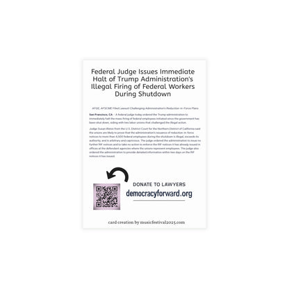 Activist Postcard Bundle - Civil Servants and Mass Firings