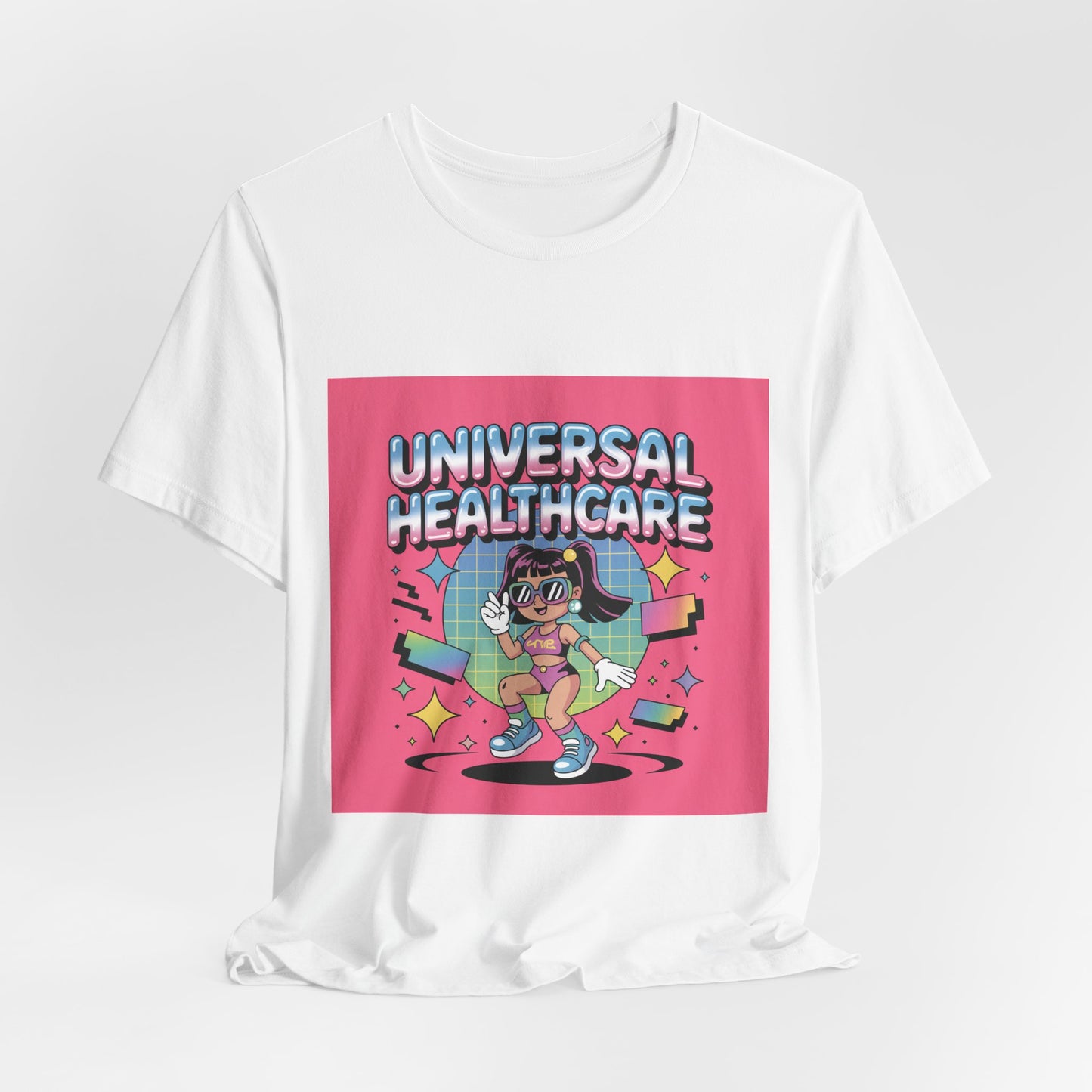 Universal Healthcare Advocacy T-Shirt — Bold Color Graphic
