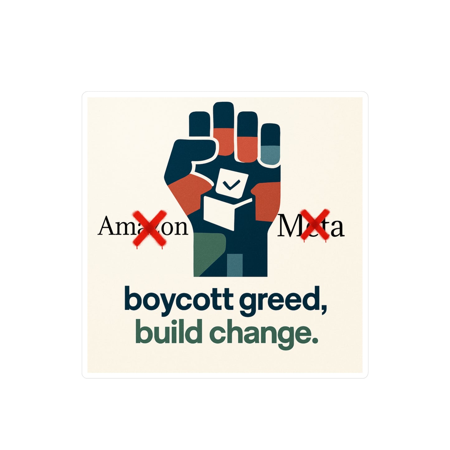 Vinyl Decal - Buy Local, Boycott Corporate Greed