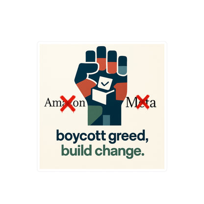 Vinyl Decal - Buy Local, Boycott Corporate Greed