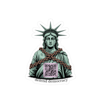 Defend Democracy Statue of Liberty Vinyl Decal