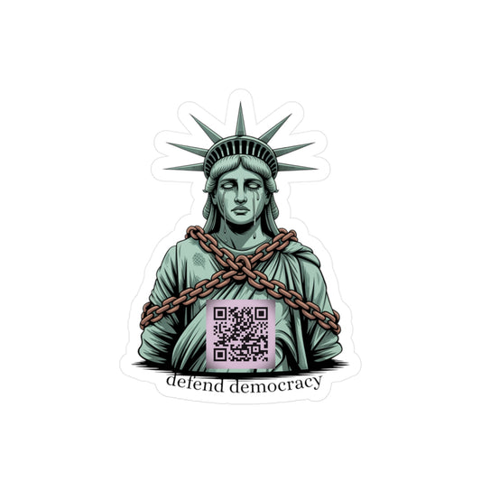 Defend Democracy Statue of Liberty Vinyl Decal