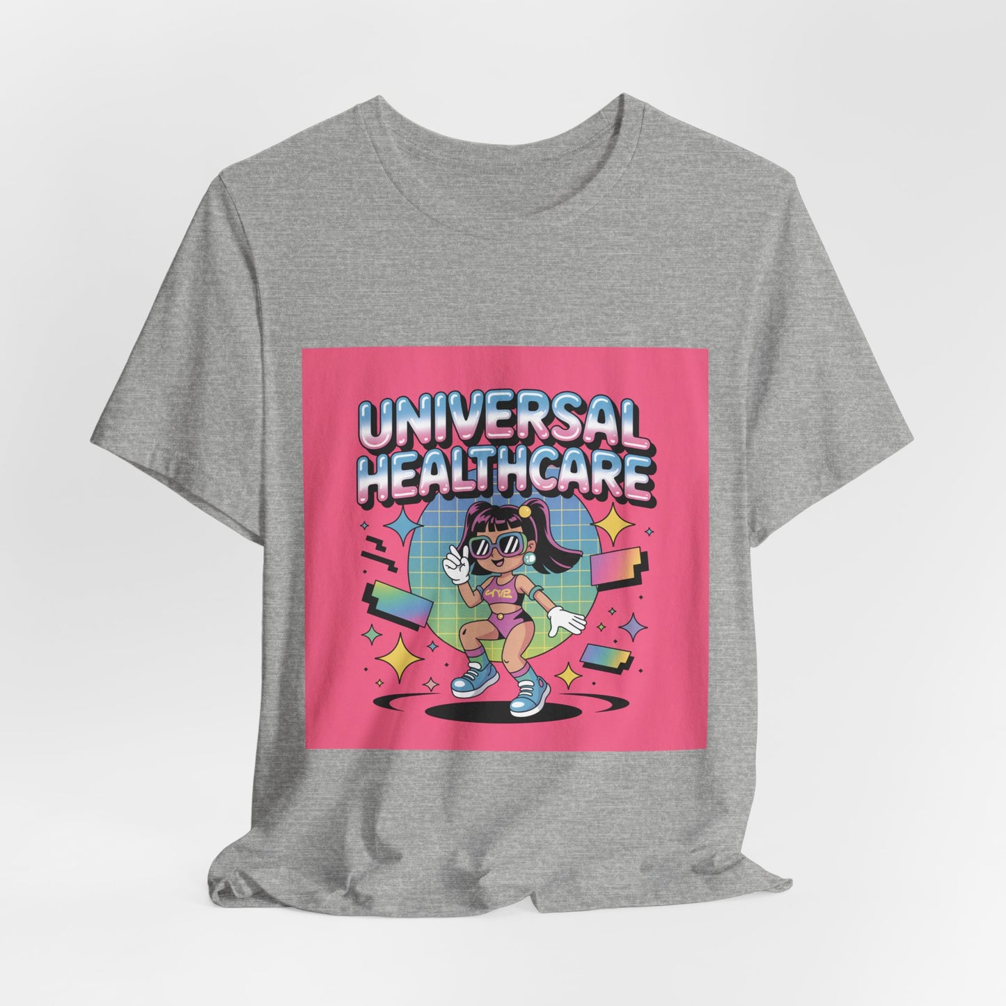 Universal Healthcare Advocacy T-Shirt — Bold Color Graphic