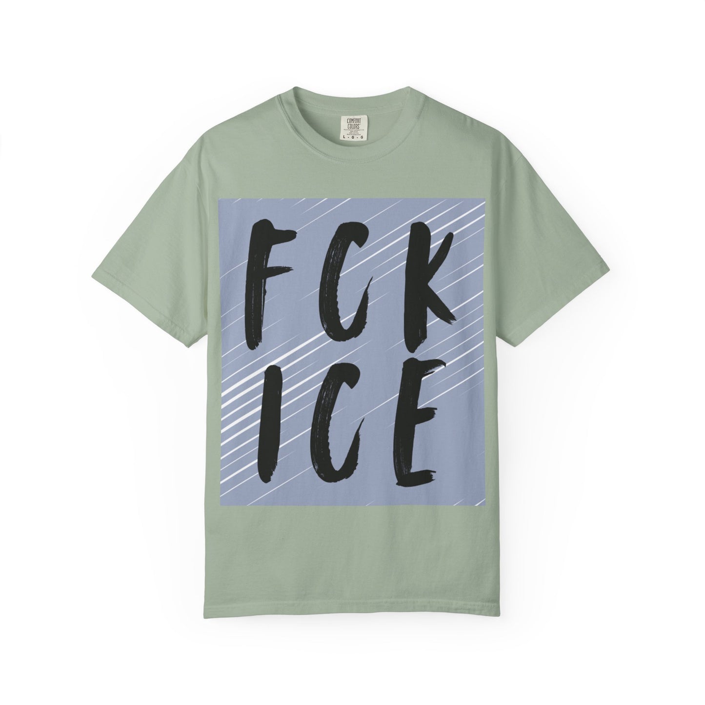 FCK ICE Unisex Garment-Dyed T-shirt, Casual Graphic Tee, Streetwear, Unique Gift, Everyday Wear, Cool Summer Style