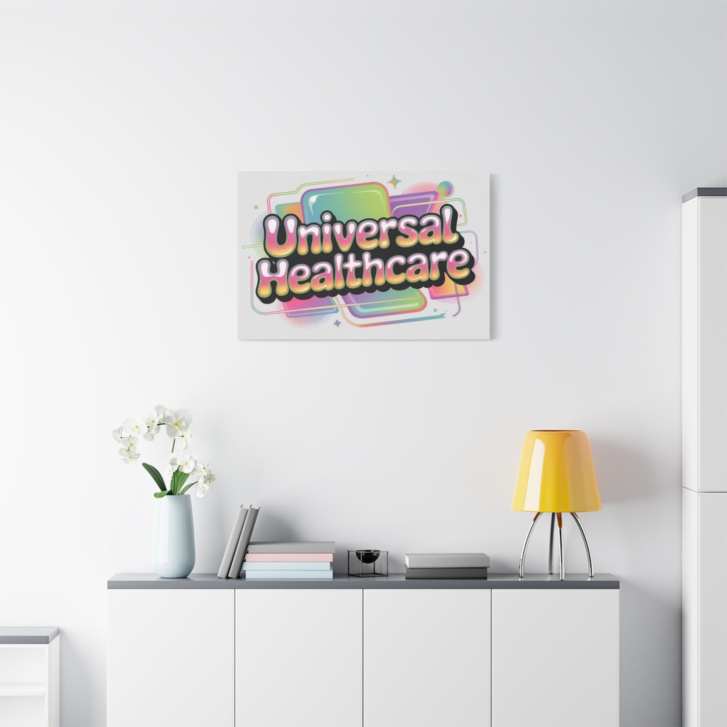 Universal Healthcare Poster — Vibrant Matte Canvas Print