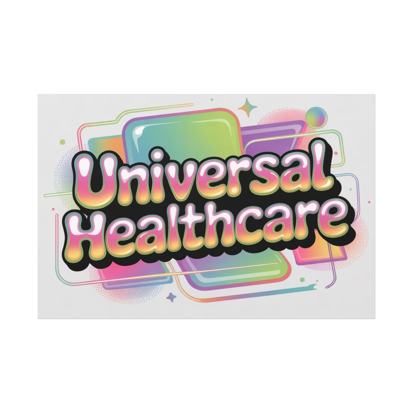 Universal Healthcare Poster — Vibrant Matte Canvas Print