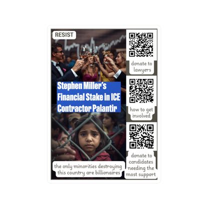 Vinyl Decal Sticker - Protect Immigrant Communities and Stop ICE Funding