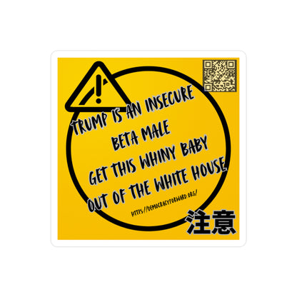 Bold Political Vinyl Decals, Car Stickers, Funny Decal for Home & Office, Political Humor, Gift for Activists, Sleek Wall Decor