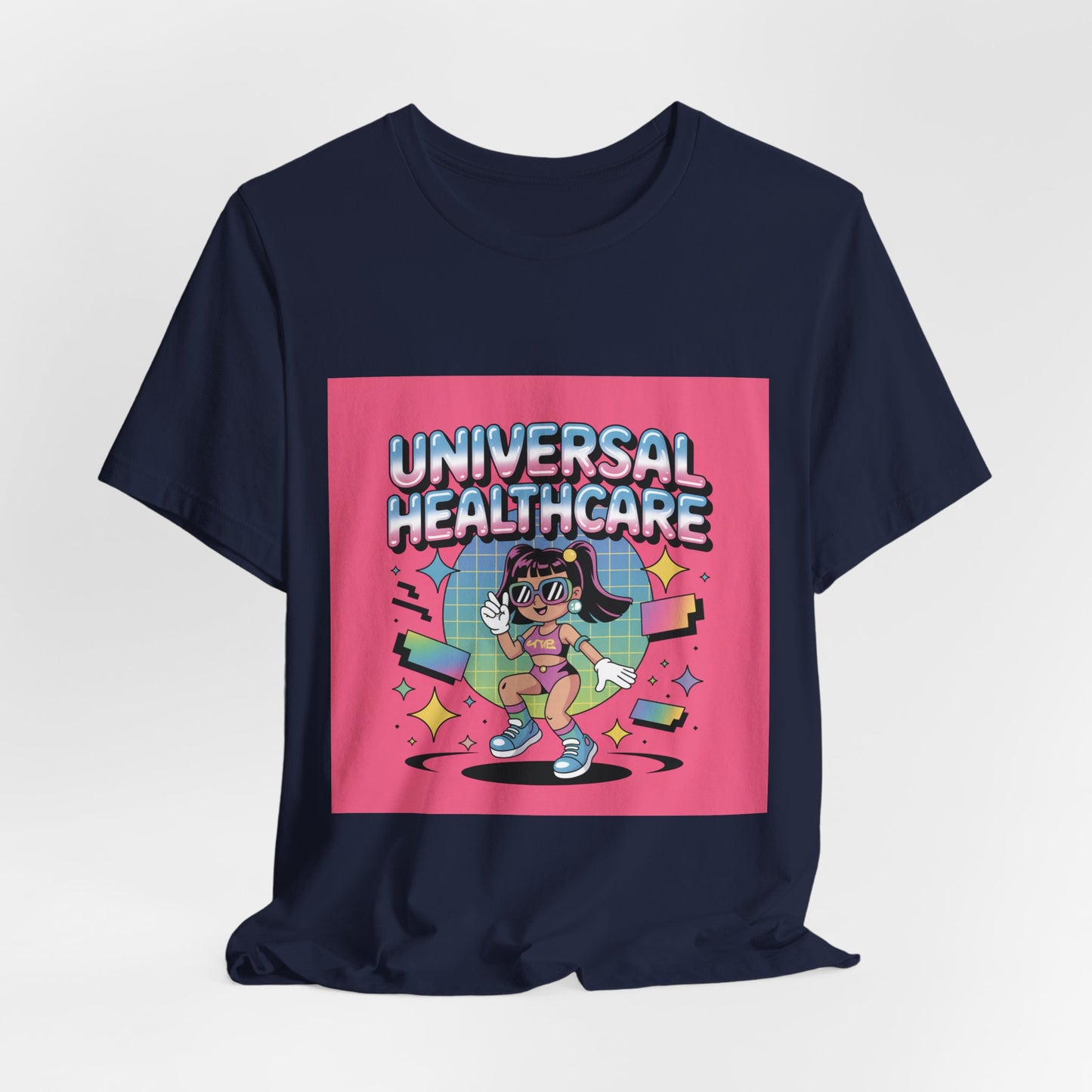 Universal Healthcare Advocacy T-Shirt — Bold Color Graphic