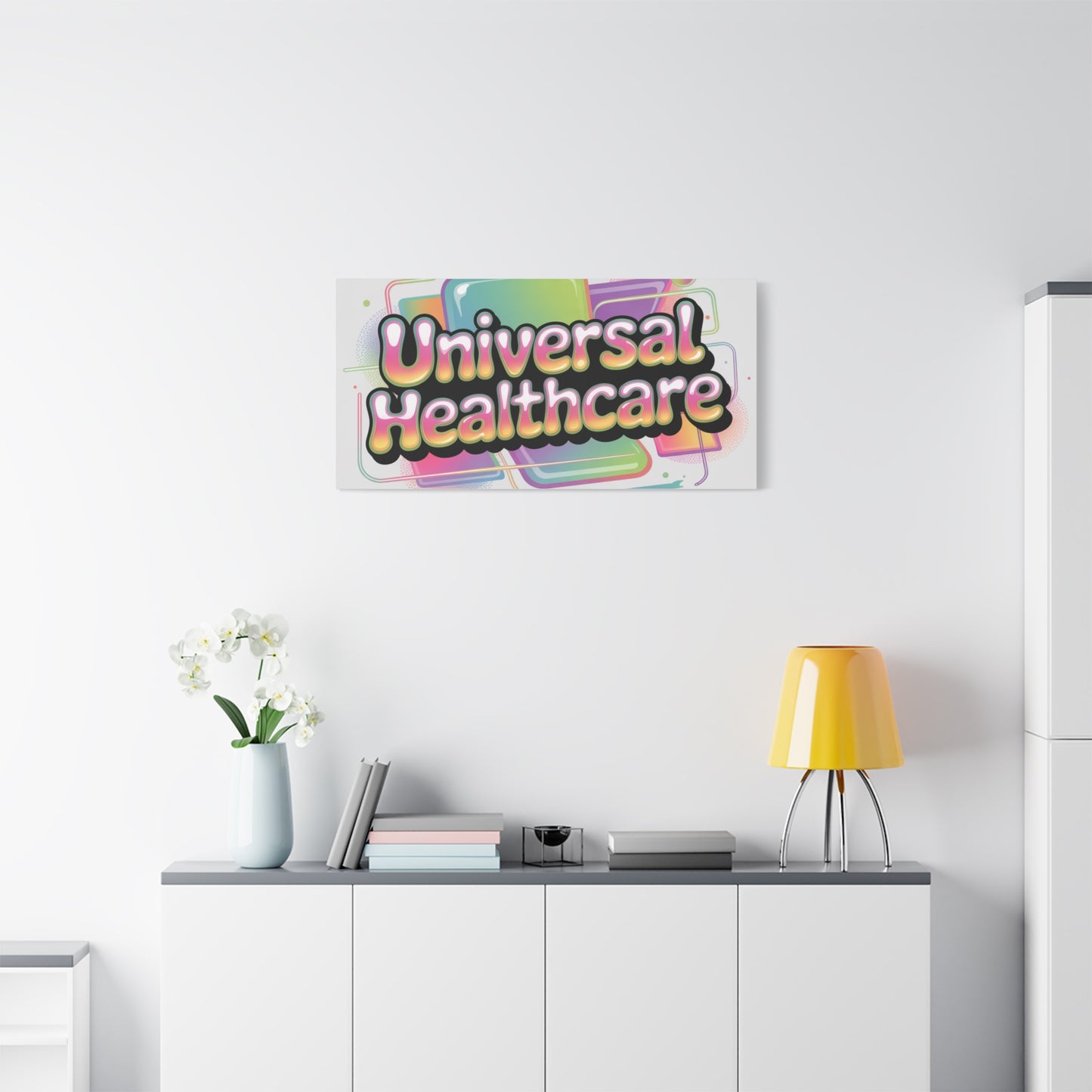 Universal Healthcare Poster — Vibrant Matte Canvas Print