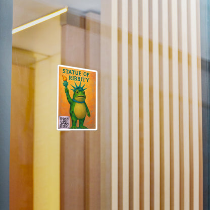 Vinyl Decal Sticker - Pro-Democracy Iconic Frog pointing out ridiculous American politics