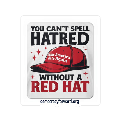 Humorous Vinyl Decal Sticker, Unique Gift for Political Satire Lovers, Car Window Decor, Office Humor, Make America Hate Again