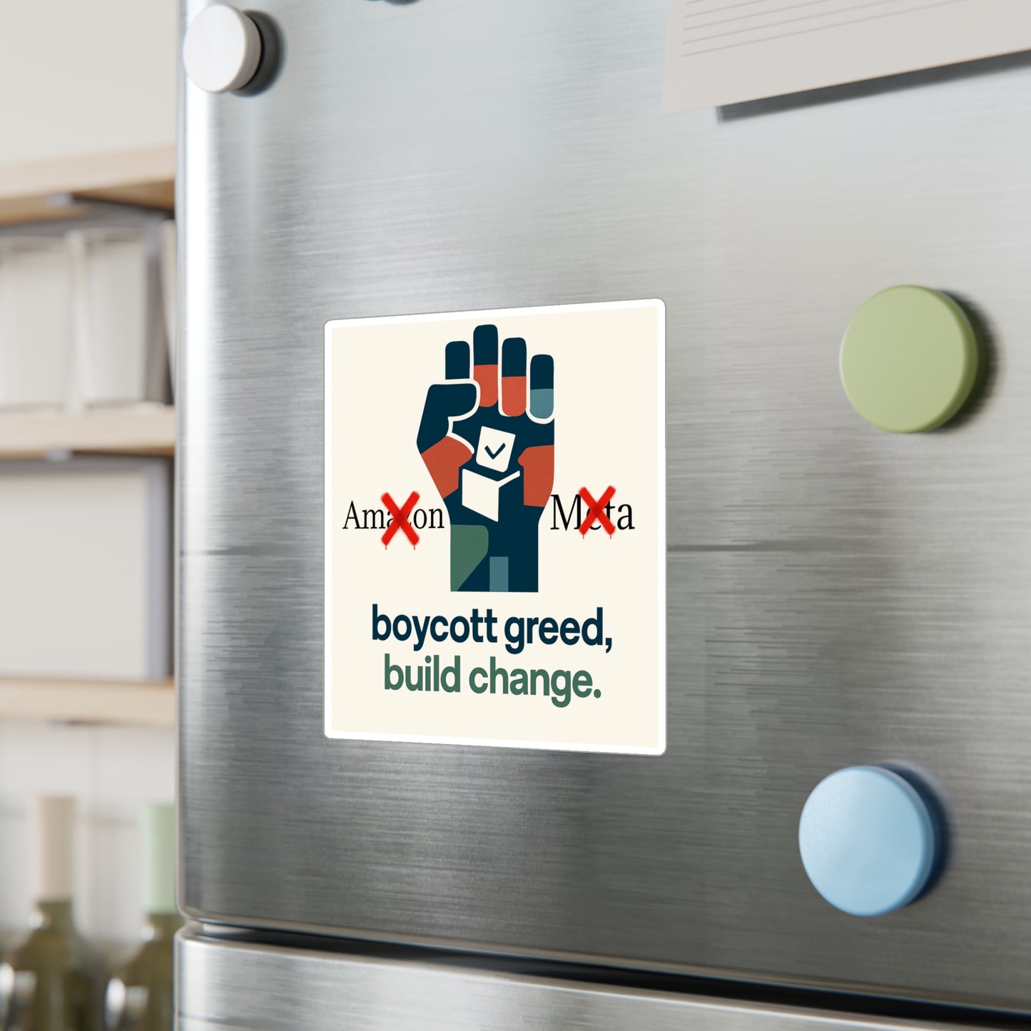 Vinyl Decal - Buy Local, Boycott Corporate Greed