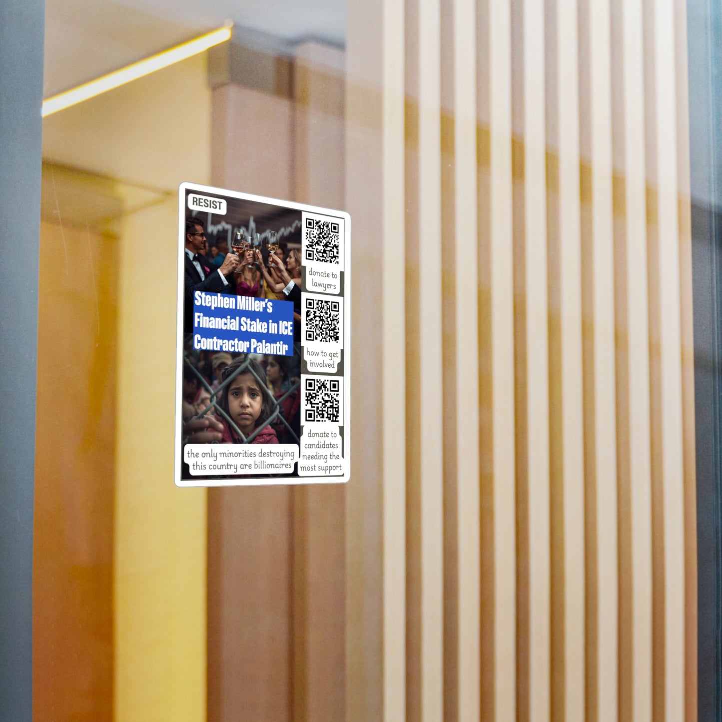 Vinyl Decal Sticker - Protect Immigrant Communities and Stop ICE Funding