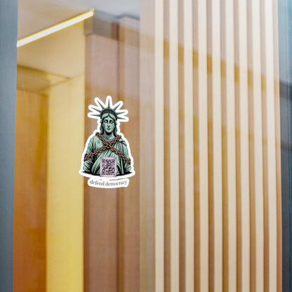 Defend Democracy Statue of Liberty Vinyl Decal