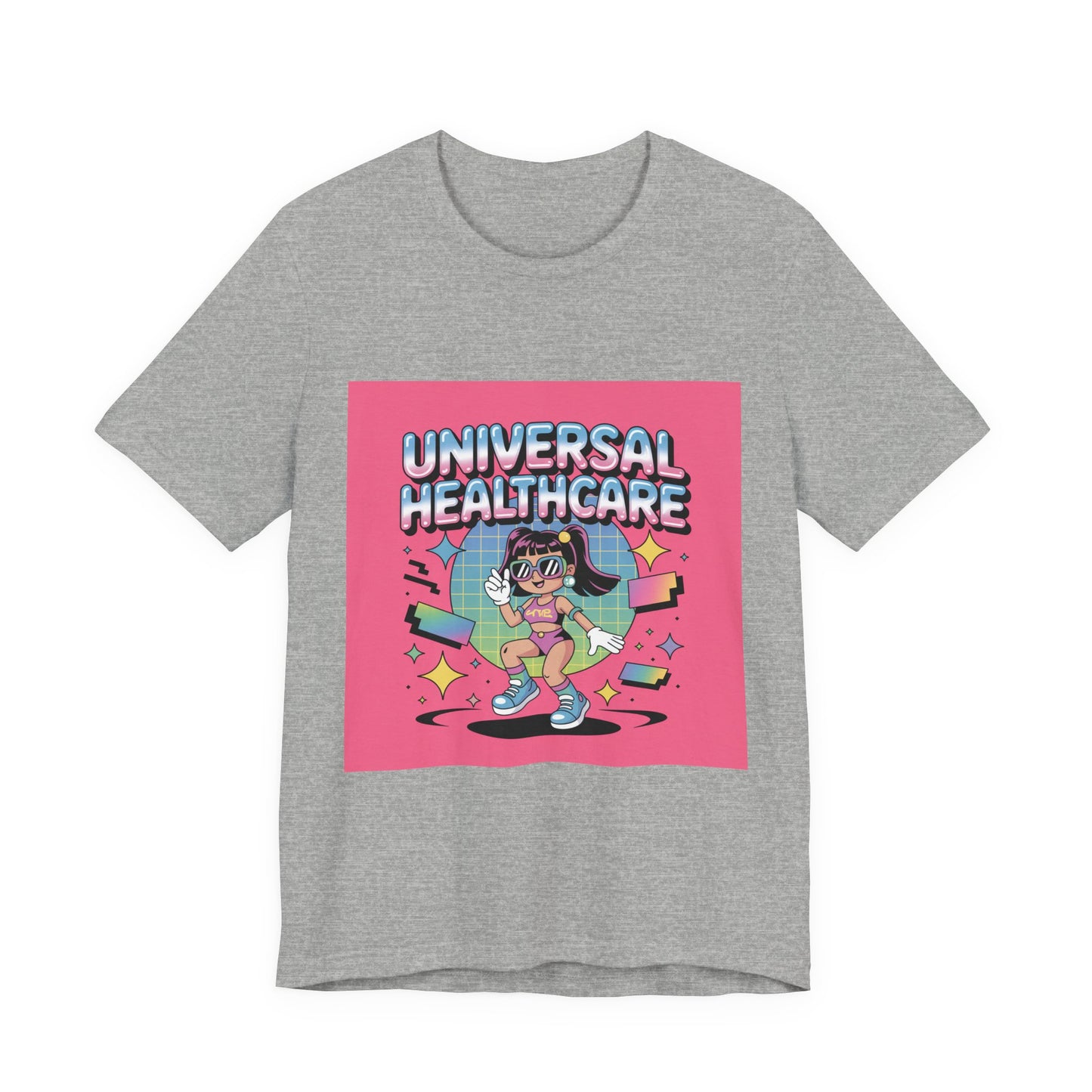 Universal Healthcare Advocacy T-Shirt — Bold Color Graphic