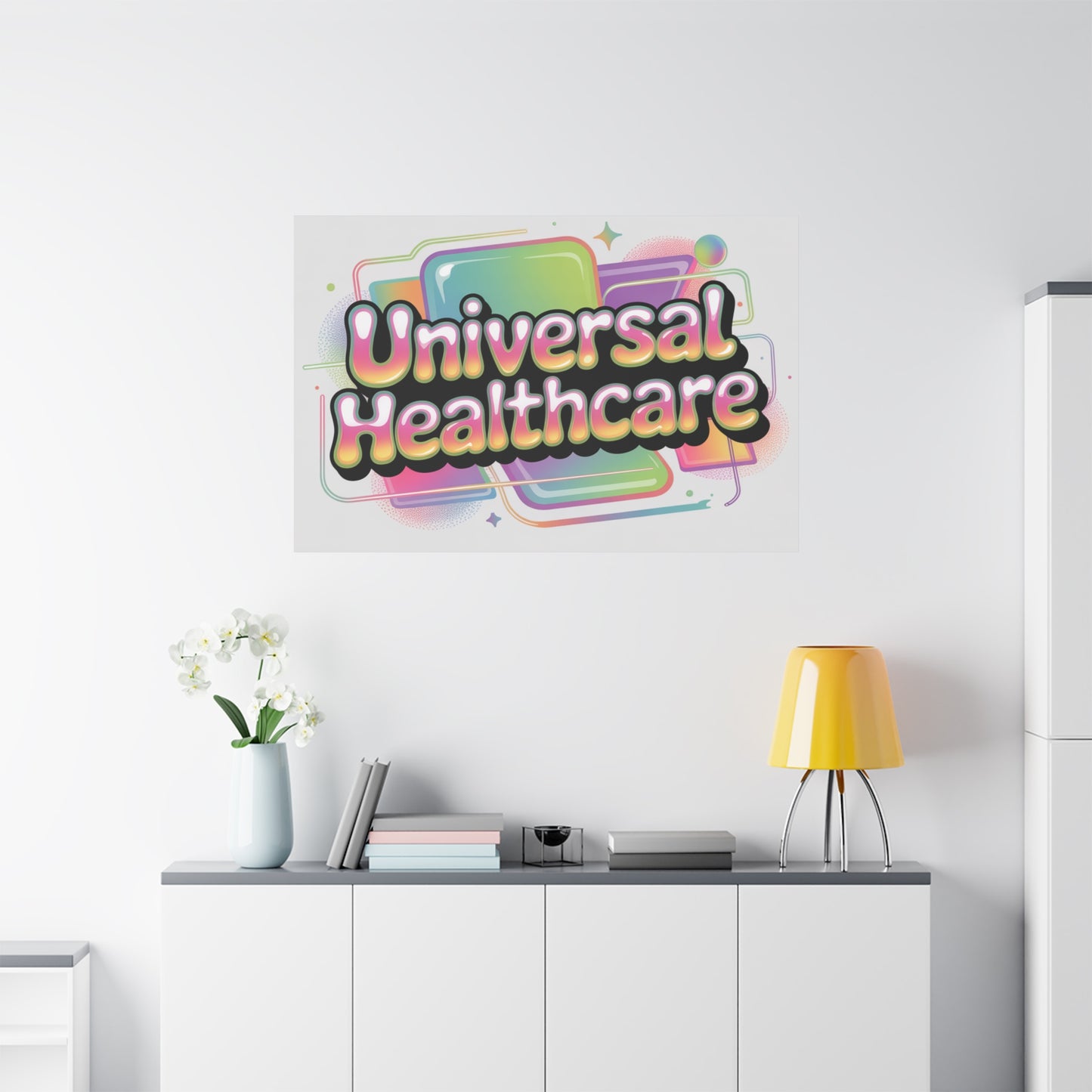 Universal Healthcare Poster — Vibrant Matte Canvas Print