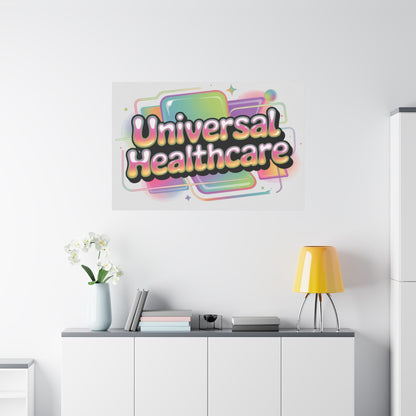 Universal Healthcare Poster — Vibrant Matte Canvas Print