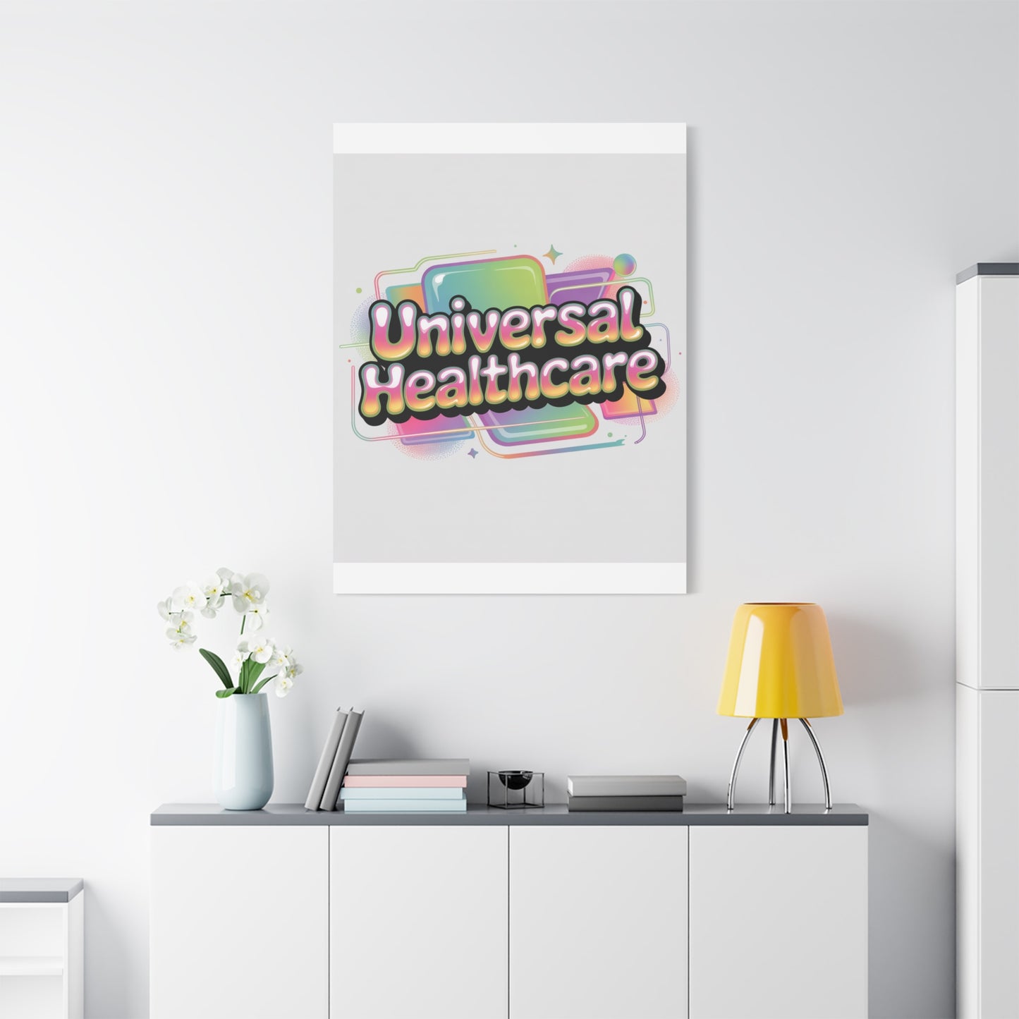 Universal Healthcare Poster — Vibrant Matte Canvas Print