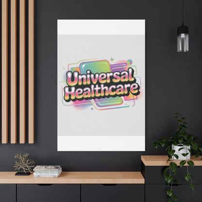 Universal Healthcare Poster — Vibrant Matte Canvas Print