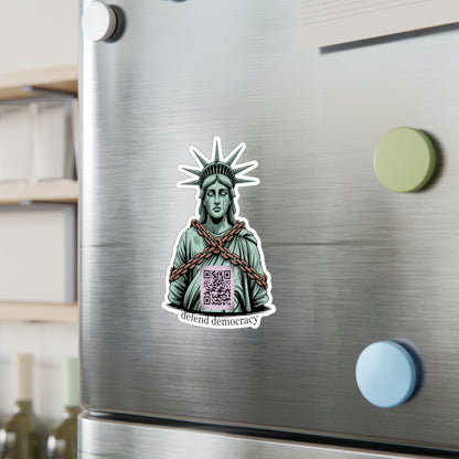 Defend Democracy Statue of Liberty Vinyl Decal