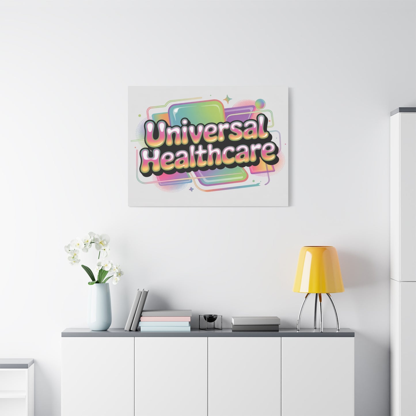 Universal Healthcare Poster — Vibrant Matte Canvas Print