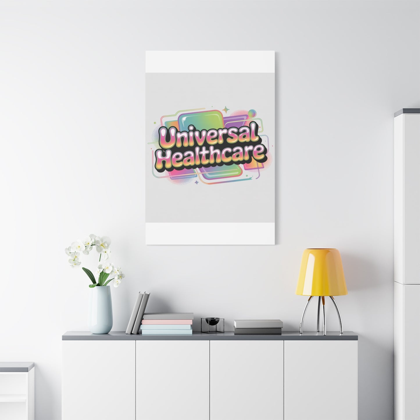 Universal Healthcare Poster — Vibrant Matte Canvas Print