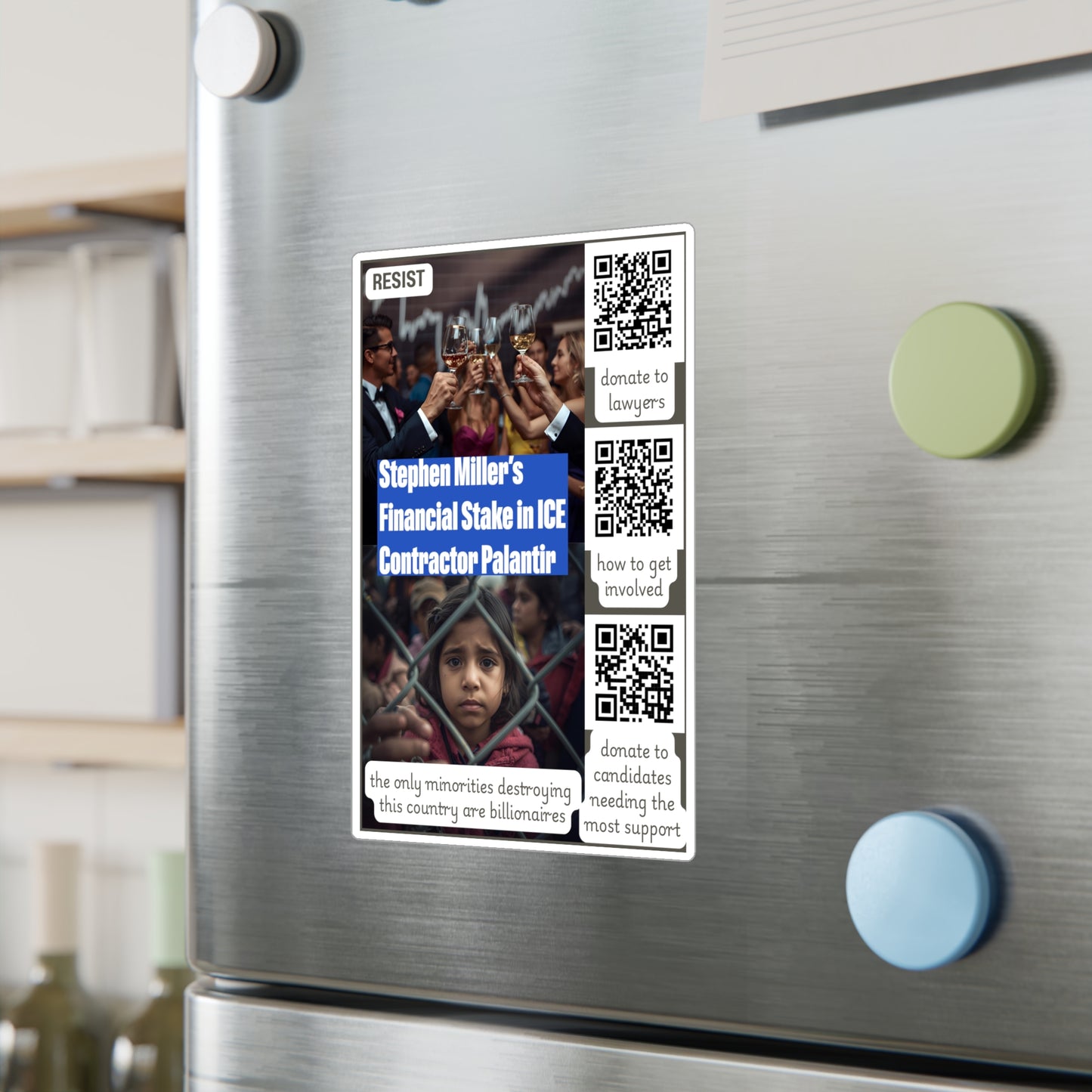 Vinyl Decal Sticker - Protect Immigrant Communities and Stop ICE Funding