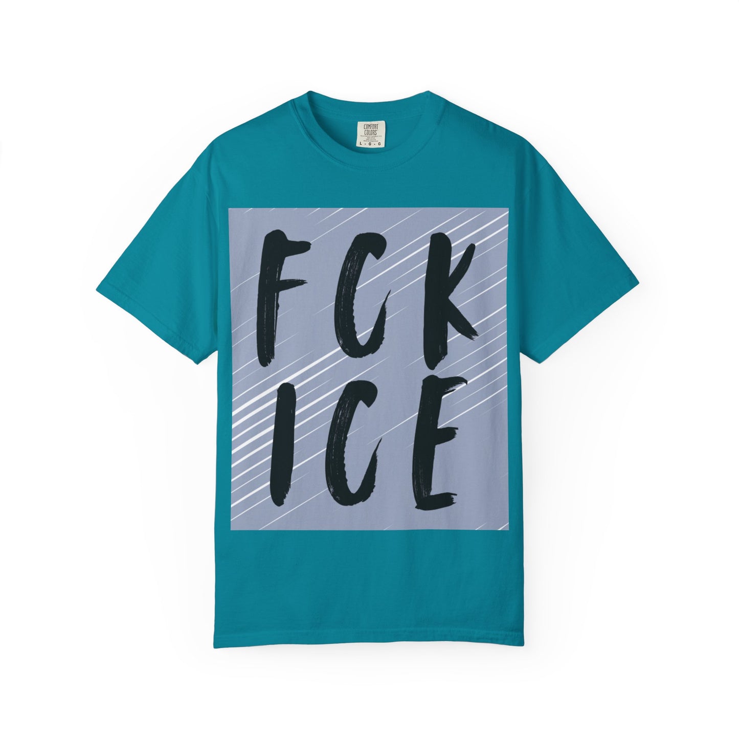 FCK ICE Unisex Garment-Dyed T-shirt, Casual Graphic Tee, Streetwear, Unique Gift, Everyday Wear, Cool Summer Style