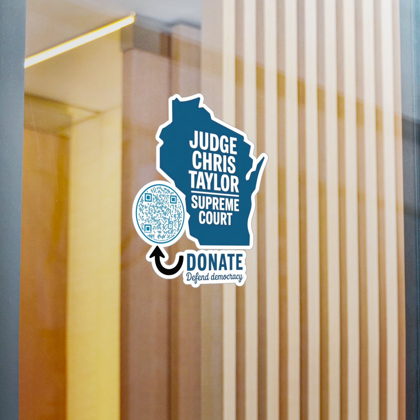 Vinyl Decal Support Judge Chris Taylor Wisconsin State Supreme Court Advocate Gift
