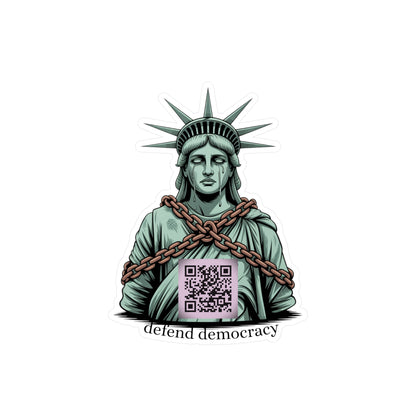 Defend Democracy Statue of Liberty Vinyl Decal