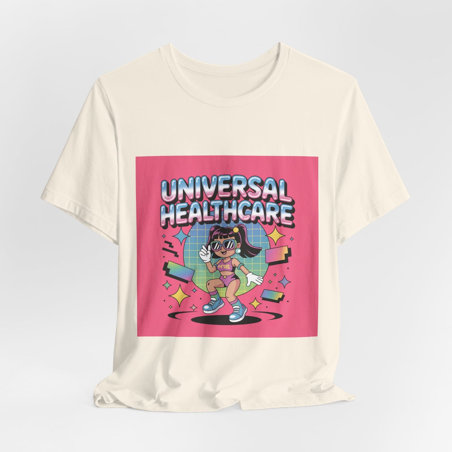 Universal Healthcare Advocacy T-Shirt — Bold Color Graphic