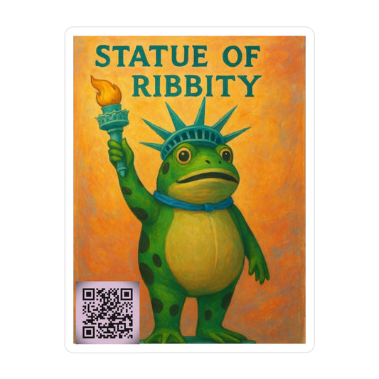 Vinyl Decal Sticker - Pro-Democracy Iconic Frog pointing out ridiculous American politics