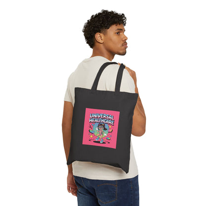 Universal Healthcare Illustration Tote Bag | Political Activism Canvas